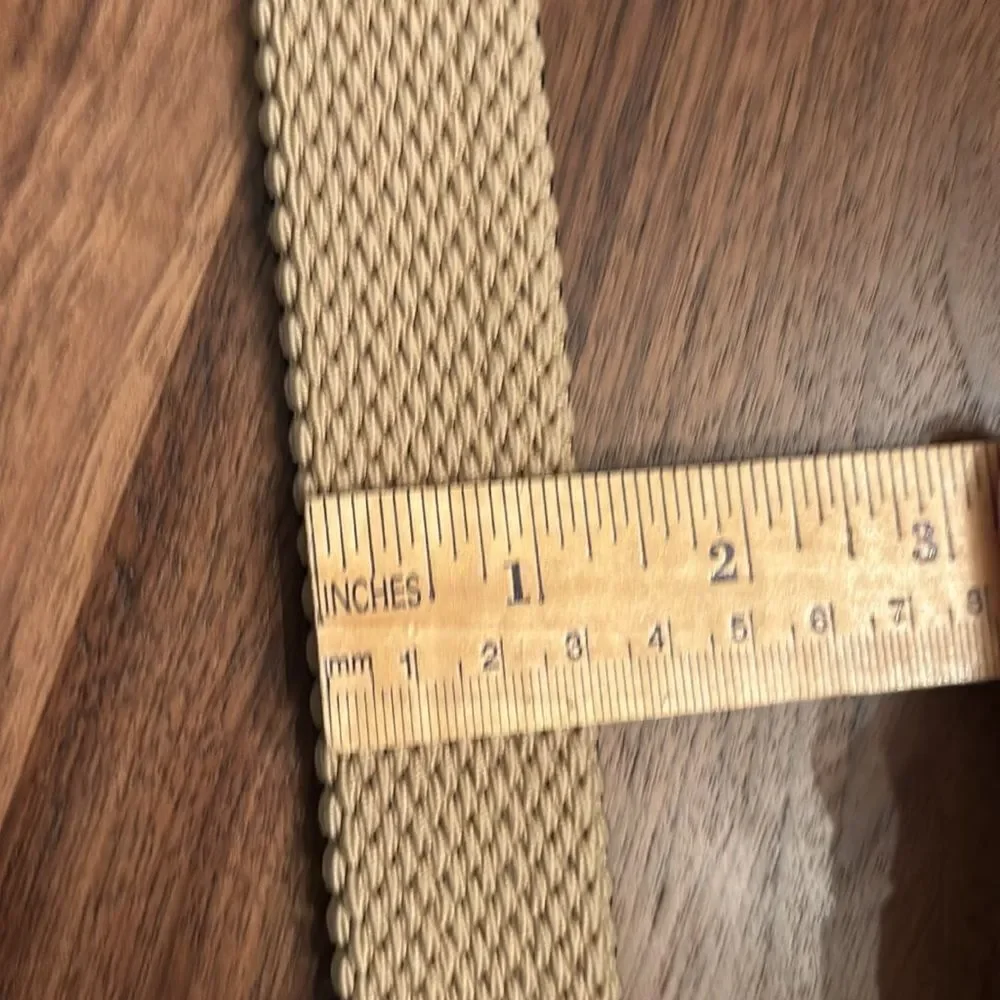 NEW Tommy Bahama Two Sided Brown and Tan Woven Belt with Leather Trim - L/XL